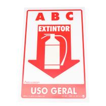 Placa de Sinalização ABC EXTINTOR USO GERAL Ref PAF 485 ENCARTALE Placa de Sinalização ABC EXTINTOR USO GERAL Ref PAF 485 ENCARTALE