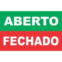 Placa de Sinalização ABERTO/FECHADO 16X25CM PCT com 05