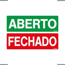 Placa De Sinalização Aberto / Fechado 30x10 Ekomunike - P-30 F9e Placa De Sinalização Aberto / Fechado 30x10 Ekomunike - P-30 F9e