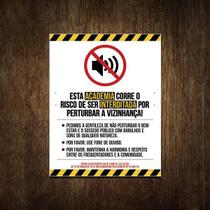 Placa De Sinalização - Academia Não Faça Barulho 18X23 Placa De Sinalização - Academia Não Faça Barulho 18X23
