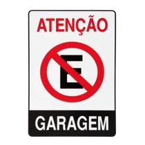 Placa de Sinalização Acesso 20x30cm Atenção Garagem Placa de Sinalização Acesso 20x30cm Atenção Garagem