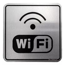 Placa De Sinalização Adesiva Em Alumínio 12 X 12cm Wi-fi Placa De Sinalização Adesiva Em Alumínio 12 X 12cm Wi-fi
