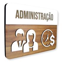 Placa De Sinalização Administração - MDF 30x21cm