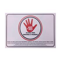 Placa De Sinalização Álcool Para Menores É Proibido 30X20 Pacific - Ps103 F5e