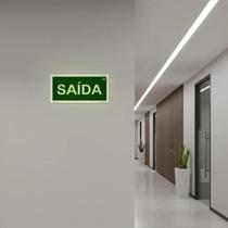 Placa de Sinalização Alta Visibilidade S12 Saída Fotoluminescente 16x25cm Placa de Sinalização Alta Visibilidade S12 Saída Fotoluminescente 16x25cm