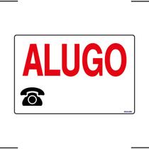 Placa De Sinalização Alugo 30x20 Ekomunike - P-14 F9e Placa De Sinalização Alugo 30x20 Ekomunike - P-14 F9e