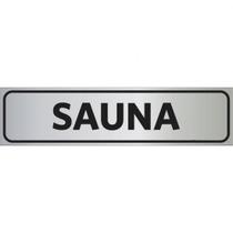 Placa de Sinalização Alumínio 05x25cm Sauna C05027 Indika