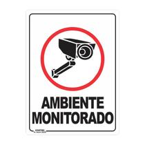 Placa de Sinalização Ambiente Monitorado