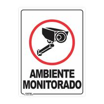 Placa de Sinalização Ambiente Monitorado