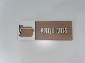 Placa de sinalização Arquivos em mdf Placa de sinalização Arquivos em mdf