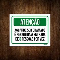 Placa De Sinalização - Atenção Aguarde Ser Chamado 27x35