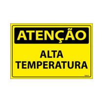 Placa De Sinalização Atenção Alta Temperatura 30x20 Ecom IA - SA67 F9e