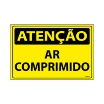 Placa De Sinalização Atenção Ar Comprimido 30x20 Ecom IA - SA51 F9e Placa De Sinalização Atenção Ar Comprimido 30x20 Ecom IA - SA51 F9e