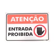 Placa de Sinalização ATENÇÃO ENTRADA PROIBIDA Ref PR2002 ENCARTALE Placa de Sinalização ATENÇÃO ENTRADA PROIBIDA Ref PR2002 ENCARTALE