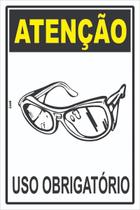 Placa de Sinalização Atenção EPI - Uso Obrigatório de Óculos de Proteção - Equipamento de Proteção Individual em PS (Poliestireno) Placa de Sinalização Atenção EPI - Uso Obrigatório de Óculos de Proteção - Equipamento de Proteção Individual em PS (Poliestireno)