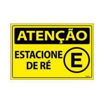 Placa De Sinalização Atenção Estacione De Ré 30x20 Ecom IA - SA73 F9e Placa De Sinalização Atenção Estacione De Ré 30x20 Ecom IA - SA73 F9e