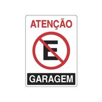 Placa De Sinalização Atenção Garagem 20 x 30 Cm