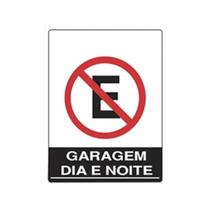 Placa De Sinalização Atenção Garagem Dia E Noite