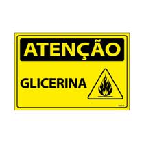 Placa De Sinalização Atenção Glicerina 30x20 Ecom IA - SA74 F9e