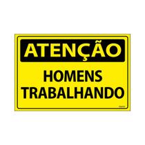 Placa De Sinalização Atenção Homens Trabalhando 30x20 Ecom IA - SA1 F9e Placa De Sinalização Atenção Homens Trabalhando 30x20 Ecom IA - SA1 F9e
