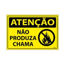 Placa De Sinalização Atenção Não Produza Chama 30x20 Ecom IA - SA72 F9e Placa De Sinalização Atenção Não Produza Chama 30x20 Ecom IA - SA72 F9e