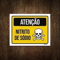 Placa De Sinalização - Atenção Nitrito De Sódio 27X35