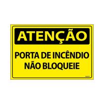Placa De Sinalização Atenção Porta De Incêndio Não Bloqueie 30x20 Ecom IA - SA2 F9e Placa De Sinalização Atenção Porta De Incêndio Não Bloqueie 30x20 Ecom IA - SA2 F9e