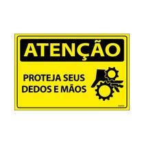 Placa De Sinalização Atenção Proteja Seus Dedos E Mãos 30x20 Ecom IA - SA12 F9e Placa De Sinalização Atenção Proteja Seus Dedos E Mãos 30x20 Ecom IA - SA12 F9e