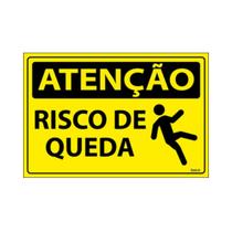 Placa De Sinalização Atenção Risco De Queda 30x20 Ecom IA - SA101 F9e Placa De Sinalização Atenção Risco De Queda 30x20 Ecom IA - SA101 F9e