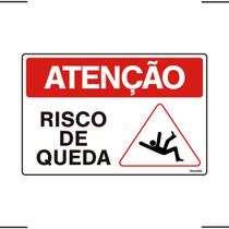 Placa De Sinalização Atenção Risco De Queda 30x20 Ekomunike - S-216/2 F9e Placa De Sinalização Atenção Risco De Queda 30x20 Ekomunike - S-216/2 F9e