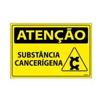 Placa De Sinalização Atenção Substância Cancerígena 30x20 Ecom IA - SA109 F9e