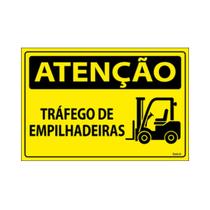 Placa De Sinalização Atenção Tráfego De Empilhadeiras 30x20 Ecom IA - SA80 F9e Placa De Sinalização Atenção Tráfego De Empilhadeiras 30x20 Ecom IA - SA80 F9e