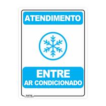 Placa de Sinalização Atendimento Entre Ar Condicionado