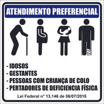 Placa de Sinalização Atendimento Preferencial 2 Placa de Sinalização Atendimento Preferencial 2