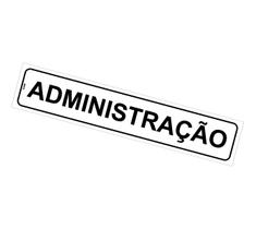 Placa de Sinalização Autoadesiva para Porta de Administração - Poliestireno