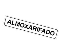 Placa de Sinalização Autoadesiva para Setor Almoxarifado, Depósito e Armazém Almox - Poliestireno