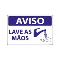 Placa De Sinalização Aviso Lave As Mãos 30x20 Ecom IA - SV1 F9e Placa De Sinalização Aviso Lave As Mãos 30x20 Ecom IA - SV1 F9e