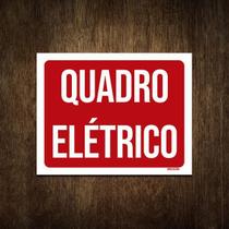 Placa De Sinalização - Aviso Quadro Elétrico 36X46