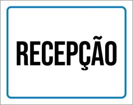 Placa De Sinalização Aviso - Recepção 18X23