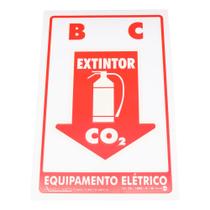 Placa de Sinalização B C EXTINTOR CO² EQUIPAMENTO ELÉTRICO Ref PAF 302 ENCARTALE Placa de Sinalização B C EXTINTOR CO² EQUIPAMENTO ELÉTRICO Ref PAF 302 ENCARTALE