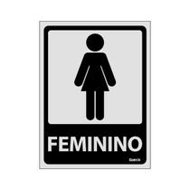 Placa De Sinalização Banheiro Feminino 15x20 Ecom IA - B-565 F9e