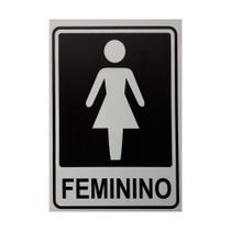 Placa De Sinalização Banheiro Feminino 15X20 Pacific - Ps03 F5e
