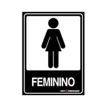 Placa De Sinalização Banheiro Feminino 15x20 Qi Comunicação - A-465 Q1a