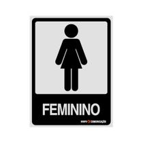 Placa De Sinalização Banheiro Feminino 15x20 Qi Comunicação - B-565 Q1a