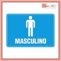 Placa de SInalização - Banheiro Masculino (15x20 cm)