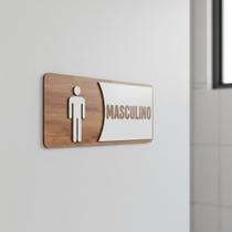 Placa De Sinalização Banheiro Masculino
