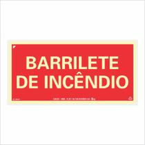 Placa de Sinalização Barrilete de Incêndio