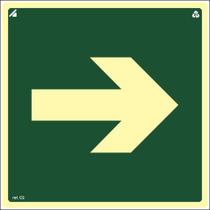 Placa de sinalização C2 - Indicação de rota de fuga