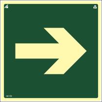 Placa de Sinalização C2 Indicação de Rota de Fuga Normatizada