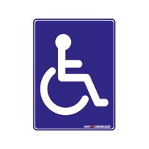 Placa De Sinalização Cadeirante 15x20 Qi Comunicação - P-29 Q1a
